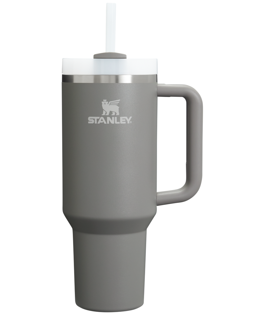 Double-Wall Vacuum The Quencher H2.0 Flowstate Tumbler  | Stanley Create D332L - 40oz Large Capacity Car-Cup Friendly Quencher - Stone