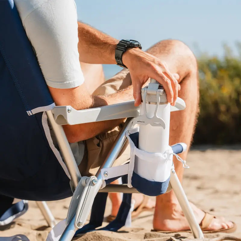 Reclining Beach Backpack Beach Chair - Choice 709 - Multi-Position Outdoor Beach Chair with Pillow Detail