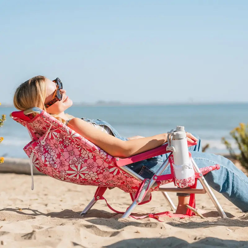 Reclining Beach Backpack Beach Chair - Choice 709 - Multi-Position Outdoor Beach Chair with Pillow Detail