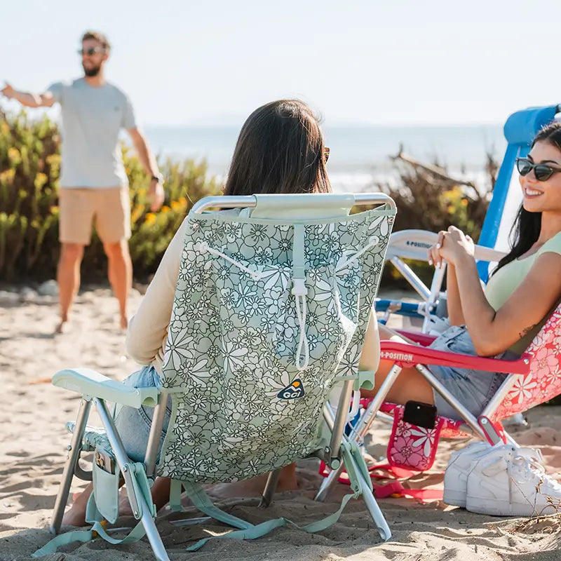 Reclining Beach Backpack Beach Chair - Choice 709 - Multi-Position Outdoor Beach Chair with Pillow Detail