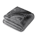 Decorative Knitted Microplush Fleece Blanket - 300 GSM - Fuzzy Microfleece - Soft & Plush - Full/Queen, Gray - Lightweight Plush Warm Blanket for All Seasons - Default Title