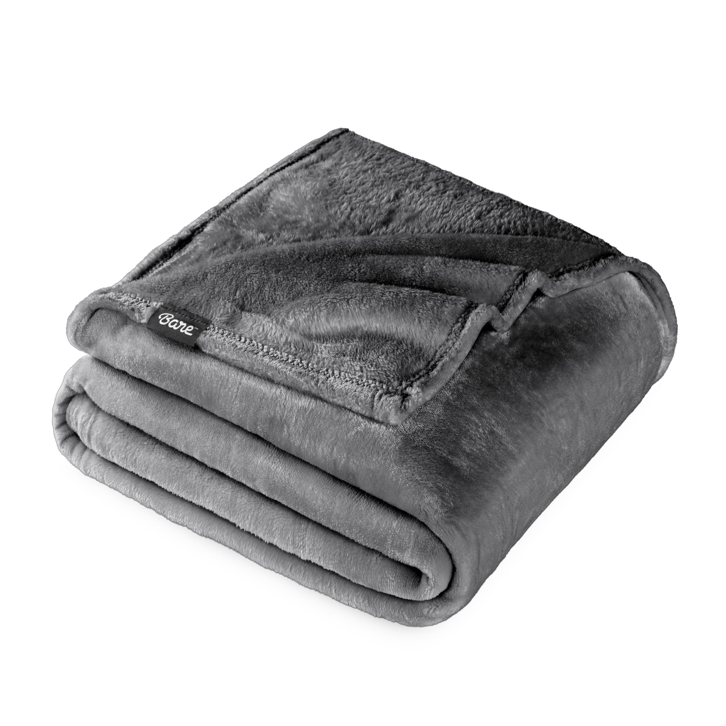 Decorative Knitted Microplush Fleece Blanket - 300 GSM - Fuzzy Microfleece - Soft & Plush - Full/Queen, Gray - Lightweight Plush Warm Blanket for All Seasons - Default Title