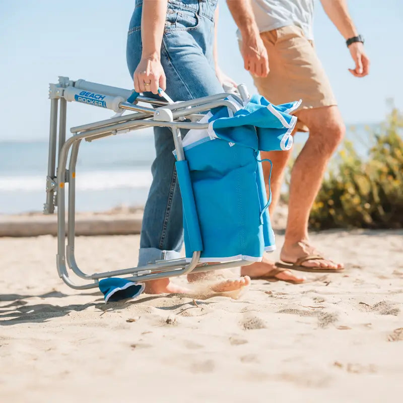 Heavy-Duty Freestyle Beach Rocker - Choice 712 - Heavy-Duty Kickback Rocker with Beverage Holder Detail