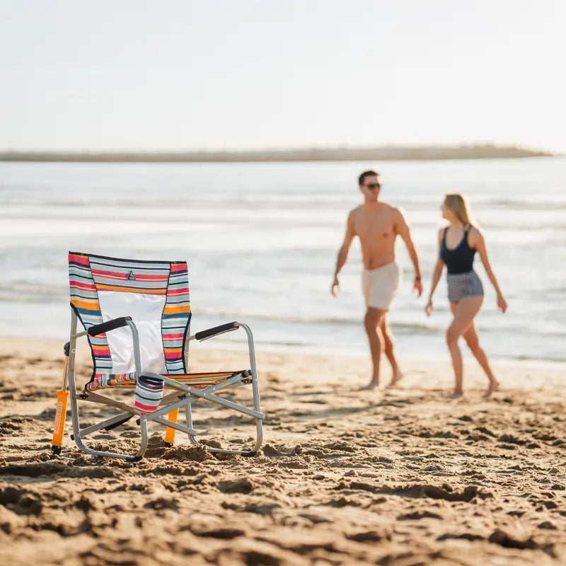 Heavy-Duty Freestyle Beach Rocker - Choice 712 - Heavy-Duty Kickback Rocker with Beverage Holder Detail