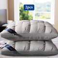Ergonomic Memory Foam 2-Pack Luxurious Hotel-Quality ,Resistant to Flattening, All-Season,Gray - Ergonomic Memory Foam Pillow for Neck Pain Support - Default Title