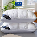 Decorative Plump 2-Pack Luxurious Hotel-Quality ,Resistant to Flattening, All-Season,White - Ergonomic Memory Foam Pillow for Neck Pain Support - Default Title