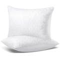 Decorative Plump Bed Pillows Queen Size Set of 2, Hotel Gusseted Pillows for Sleeping, Alternative to Down Pillows, Soft Supportive & ... - Decorative Throw Pillow Cushion for Sofa & Bed - Default Title