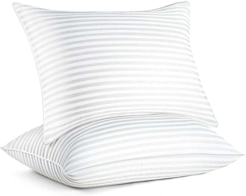 Decorative Plump Pillow for Beds 2 Pack Queen Size Pillows Set of 2 Hypoallergenic Hotel Down Alternative Pillow for Side and Back Sle... - Hotel Quality Plush Sleeping Pillows - Default Title