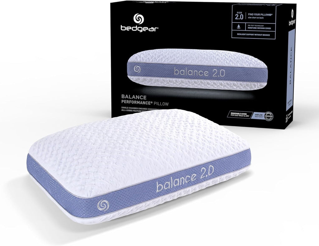 Decorative Plump Performance Pillow – 2.0 - Moisture Wicking Bed Pillow for All Sleep Positions - Medium Firmness Bed Pillow -... - Ergonomic Memory Foam Pillow for Neck Pain Support - Default Title