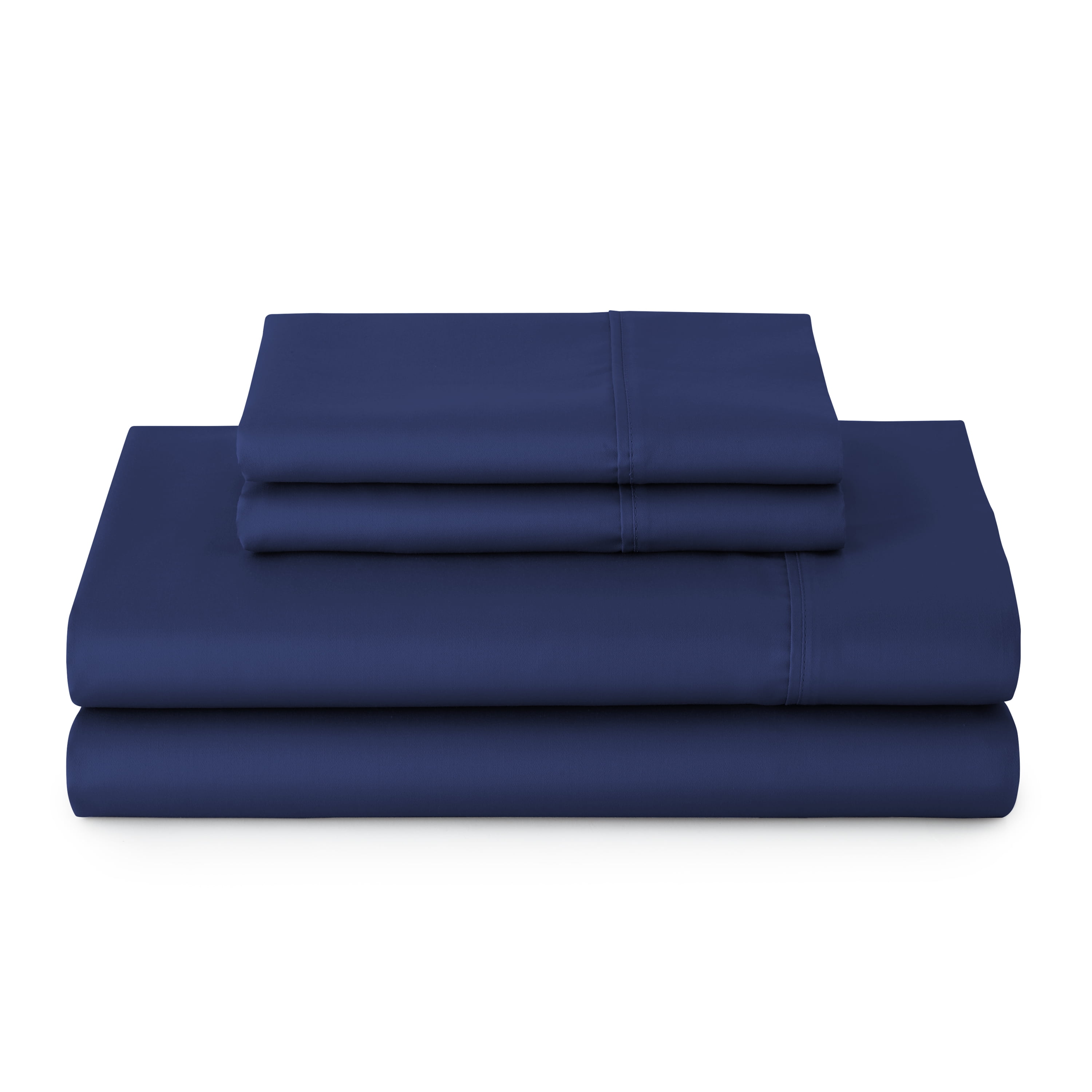 Breathable Luxury 4-Piece 300 Thread Count Blue Cove Cotton Sateen Bed Sheet Set, Queen - Luxury Bed Sheet Set with Deep Pockets - Default Title