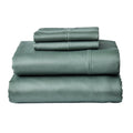 Breathable Luxury 4-Piece 300 Thread Count Green Ash Cotton Sateen Bed Sheet Set, Cali King - Cooling Hotel Quality Bedding Sheets and Pillowcases - Default Title