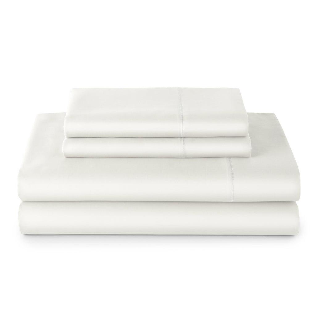 Ultra-Soft 4-Piece 400 Thread Count Vanilla Dream Performance Bed Sheet Set, King - Breathable Egyptian Cotton Flat & Fitted Sheets - Default Title