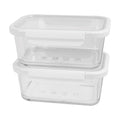 Whimsical Doughnut 4Cup Rectangle Glass Food Storage Container with Tritan Lid. Set of 2, 4 Pieces, Designed to H... - Deliciously Soft Cupcake Sensory Glob - Default Title