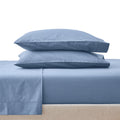 Wrinkle-Resistant Cool & Crisp 3-Piece 300 Thread Count Blue Water Cotton Percale Sheet Set, Twin - Luxury Bed Sheet Set with Deep Pockets - Default Title