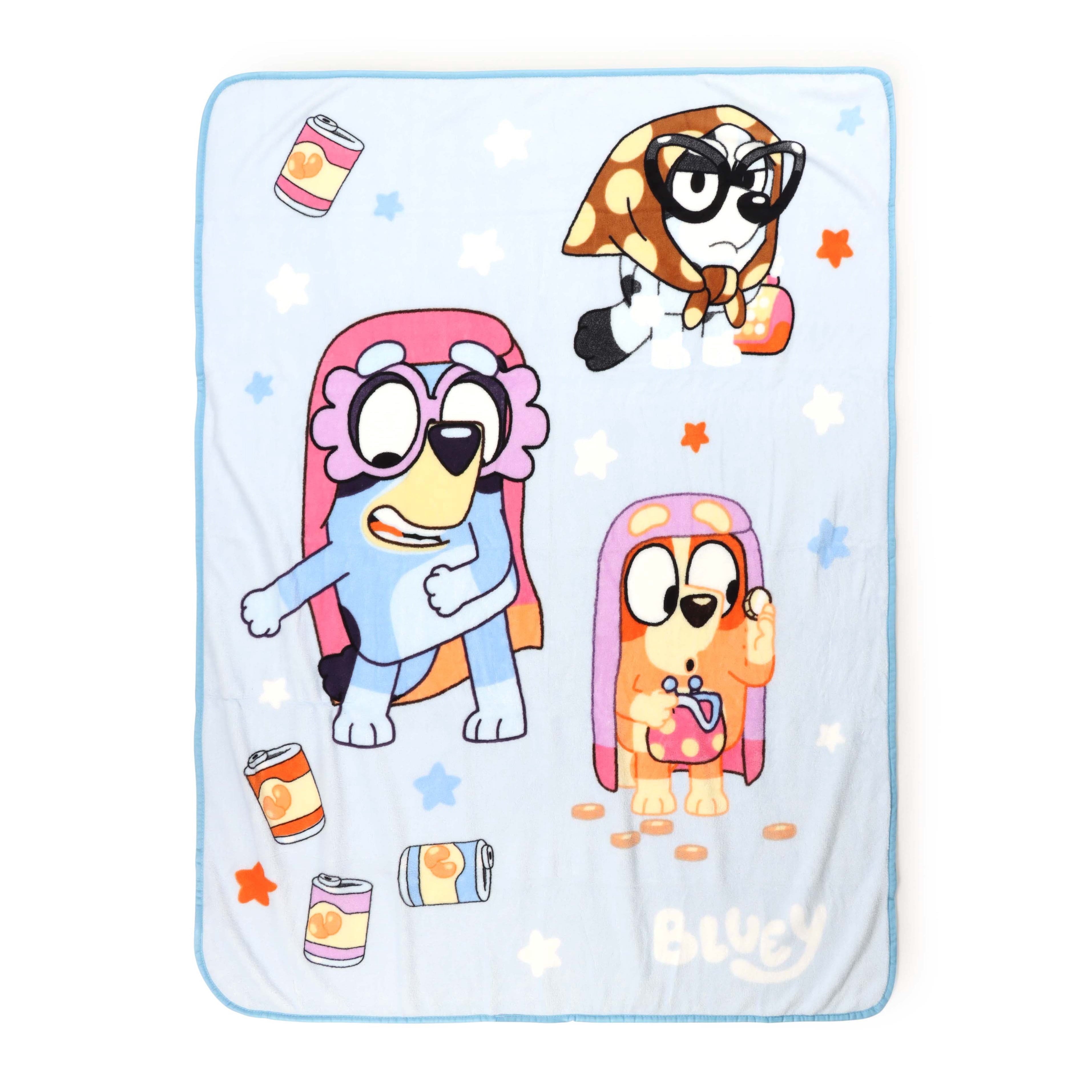 Reversible Sherpa Family Kids Throw Blanket, Soft Coral Fleece, Multicolor, 46" x 60" - Cozy Fleece Throw Blanket for Couch & Bed - Default Title