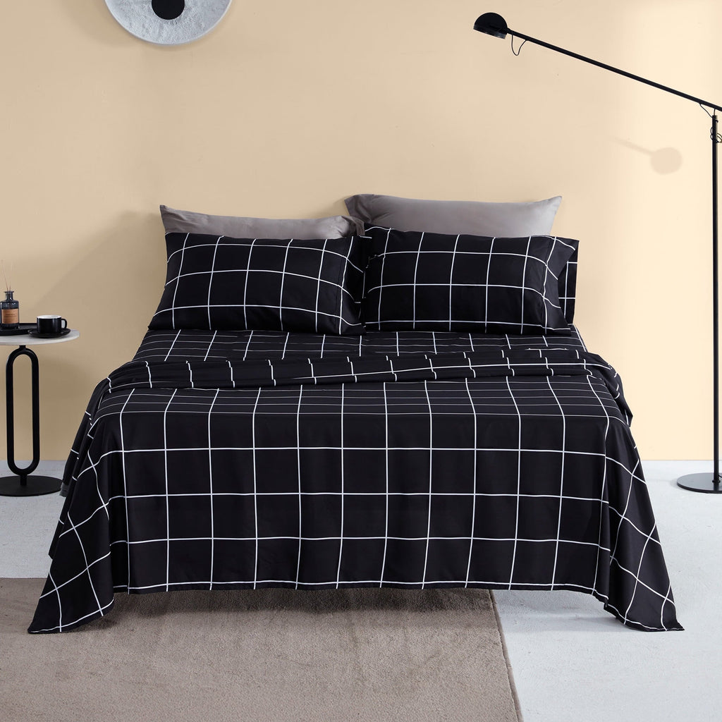 Premium Egyptian Cotton Full Bed Sheet Set, 4 Pieces Breathable & Super Soft, Easy Care Printed Microfiber with Deep Pocket & Envelope Closur... - Cooling Hotel Quality Bedding Sheets and Pillowcases - Default Title