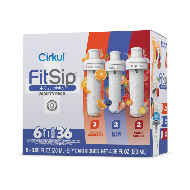 Vitamin-Infused FitSip 6-Pack Variety Pack HE3H - Zero-Calorie Multi-Flavor Sip Pods for Water Bottle - Default Title
