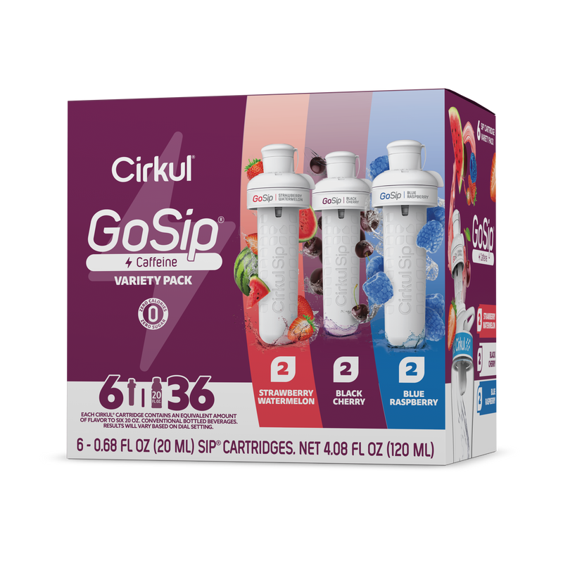 Zero-Calorie GoSip 6-Pack Variety Pack CB6Q - Zero-Calorie Multi-Flavor Sip Pods for Water Bottle - Default Title