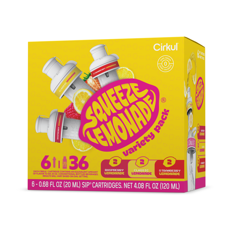 Sugar-Free Squeeze Lemonade 6-Pack Variety Pack 3TLS - Sugar-Free Fruit Flavor Cartridge Refill - Default Title