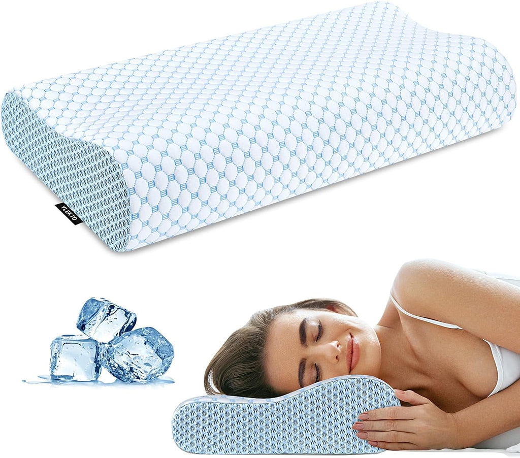Orthopedic Support for Neck Pain Relief, Contour Memory Foam s for Sleeping, Odorless Ergonomic Adjustable Orthopedic Cooling Bed Neck S... - Ergonomic Memory Foam Pillow for Neck Pain Support - Default Title