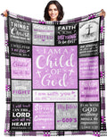 Decorative Knitted Christian Gifts for Women - Baptism Gifts for Girl - Child of God Blanket - Inspirational Birthday Religious Catholic... - Super Soft Reversible Sherpa Flannel Blanket - Default Title