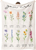 Cozy Fleece Christian Gifts for Women, Christian Blanket with Flowers, Birthday Gifts for Women, Inspirational, Religious Gifts f... - Cozy Fleece Throw Blanket for Couch & Bed - Default Title