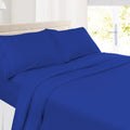 Premium Egyptian Cotton Premier 1800 Microfiber Collection 3-Line Bed Sheet Set, Full Size, Royal Blue - Cooling Hotel Quality Bedding Sheets and Pillowcases - Default Title