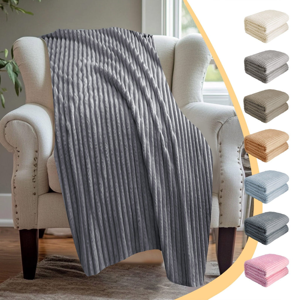 Reversible Sherpa Bunny Blanket, Super Soft & Warm Faux Rabbit Fur Throw Blanket, Lightweight Microfiber Machine Washable for Bedroom, ... - Super Soft Reversible Sherpa Flannel Blanket - Default Title