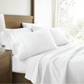 Wrinkle-Resistant 100% Cotton Flannel Bed Sheets Set for Full Size Bedding in White - Luxury Bed Sheet Set with Deep Pockets - Default Title