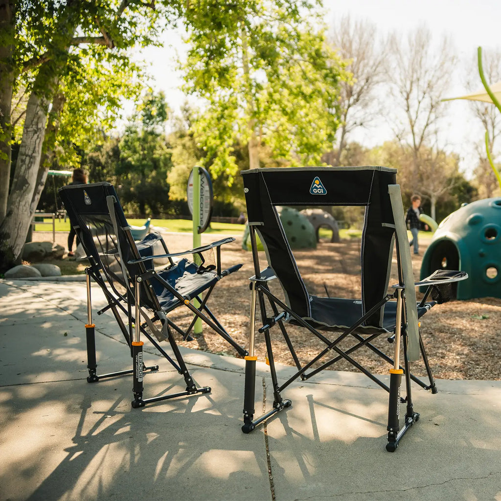 Smooth Motion Comfort Pro Rocker - Choice 375 - Patented Spring-Action Rocking Chair for Camping Detail