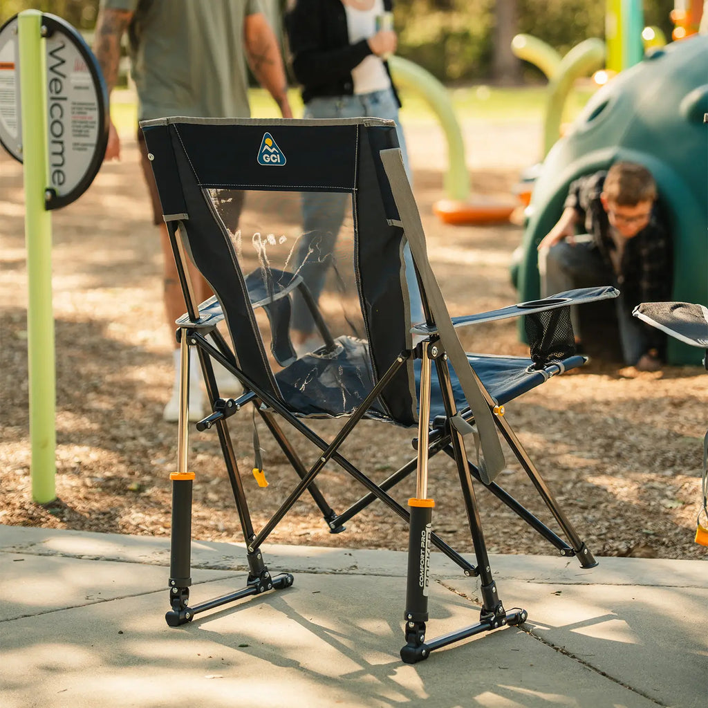 Smooth Motion Comfort Pro Rocker - Choice 375 - Patented Spring-Action Rocking Chair for Camping Detail