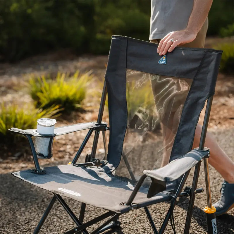 Heavy-Duty Freestyle Comfort Pro Rocker XL - Choice 107 - Freestyle Rocker Portable Outdoor Folding Chair Detail