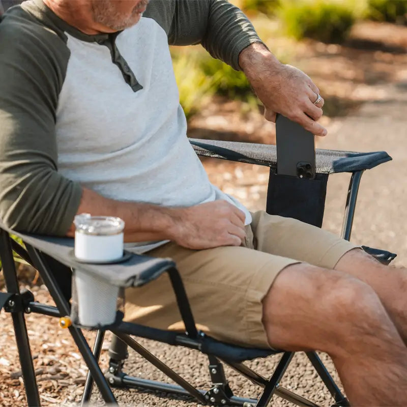 Heavy-Duty Freestyle Comfort Pro Rocker XL - Choice 107 - Freestyle Rocker Portable Outdoor Folding Chair Detail