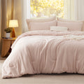 Hypoallergenic Cloud 2 Pieces Twin Comforter Bedding Set, Pink Comforter Set for All Seasons, 1 Lightweight Prewashed Comforter and 1 Pill... - Luxurious Quilted Duvet Cover Set - Default Title