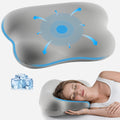 Ergonomic Memory Foam Cervical Pillow Orthopedic Cervical Pillow for Neck Pain Relief, Memory Foam Bed Pillow with Pillowcase, Contour Bed ... - Ergonomic Memory Foam Pillow for Neck Pain Support - Default Title