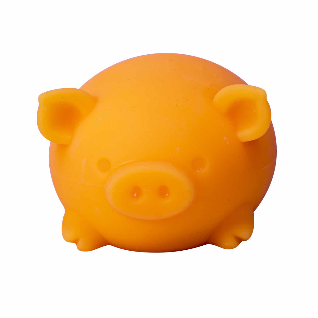 Cute Collectible NeeDoh Dig’ It Pig | Select Velvet Canopy - Dino Character Malt-Gel Filled Sensory Glob Detail
