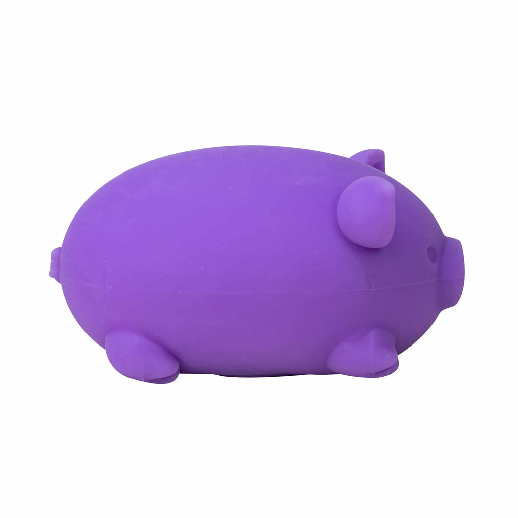 Cute Collectible NeeDoh Dig’ It Pig | Select Velvet Canopy - Dino Character Malt-Gel Filled Sensory Glob Detail