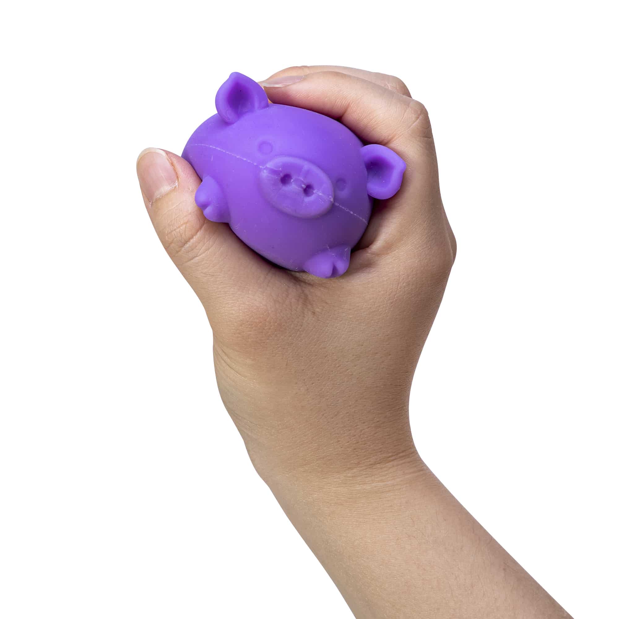 Cute Collectible NeeDoh Dig’ It Pig | Select Velvet Canopy - Dino Character Malt-Gel Filled Sensory Glob Detail