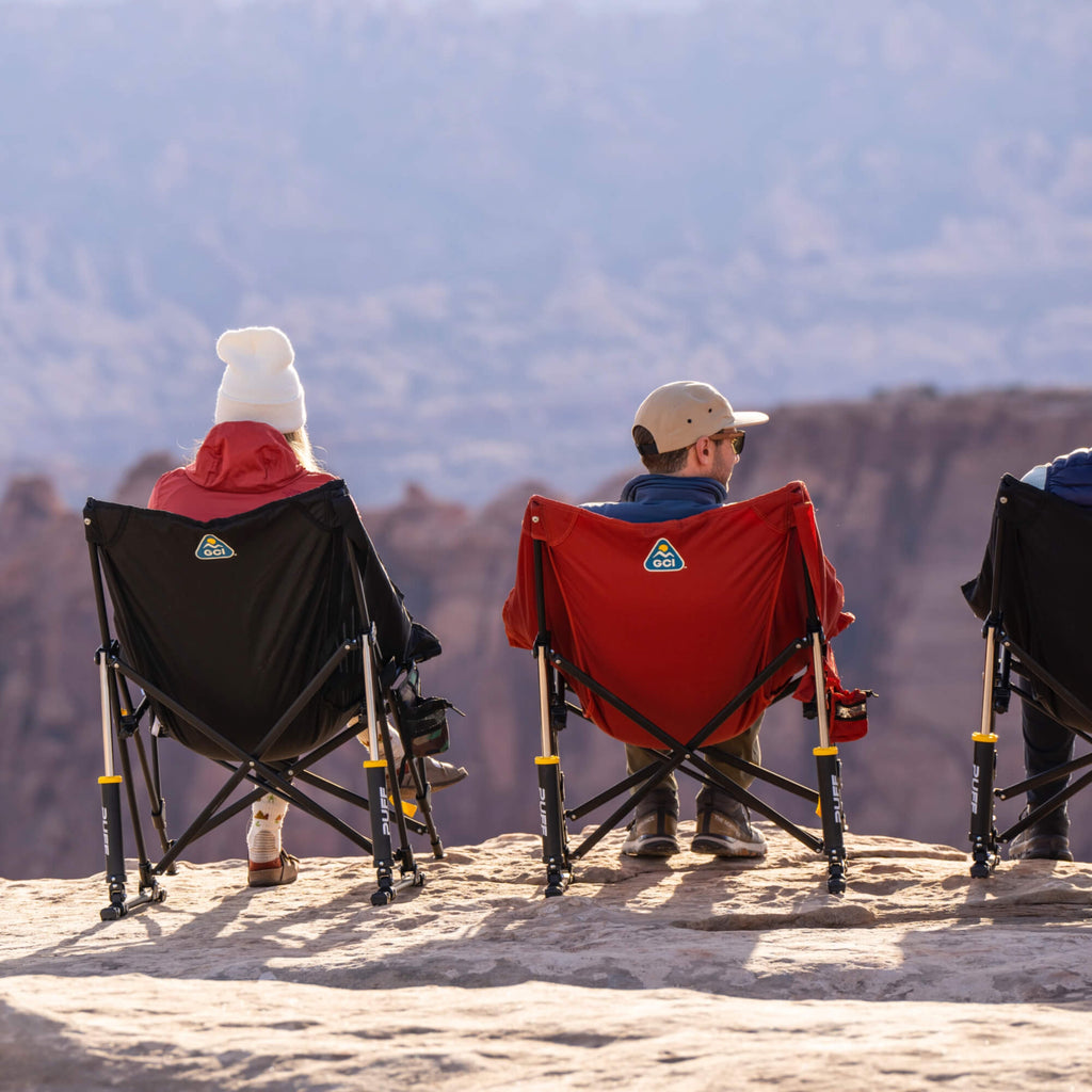 Smooth Motion Puff Rocker - Choice 731 - Patented Spring-Action Rocking Chair for Camping Detail