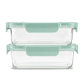 Whimsical Doughnut 3.4 Cup 2 Pack Glass Meal Prep Containers with Locking Lids - Playful Star & Heart Shaped Geometric NeeDoh - Default Title