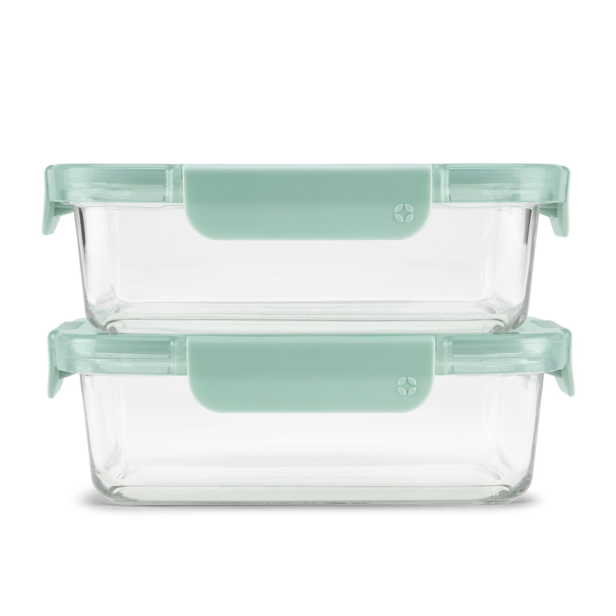 Whimsical Doughnut 3.4 Cup 2 Pack Glass Meal Prep Containers with Locking Lids - Playful Star & Heart Shaped Geometric NeeDoh - Default Title