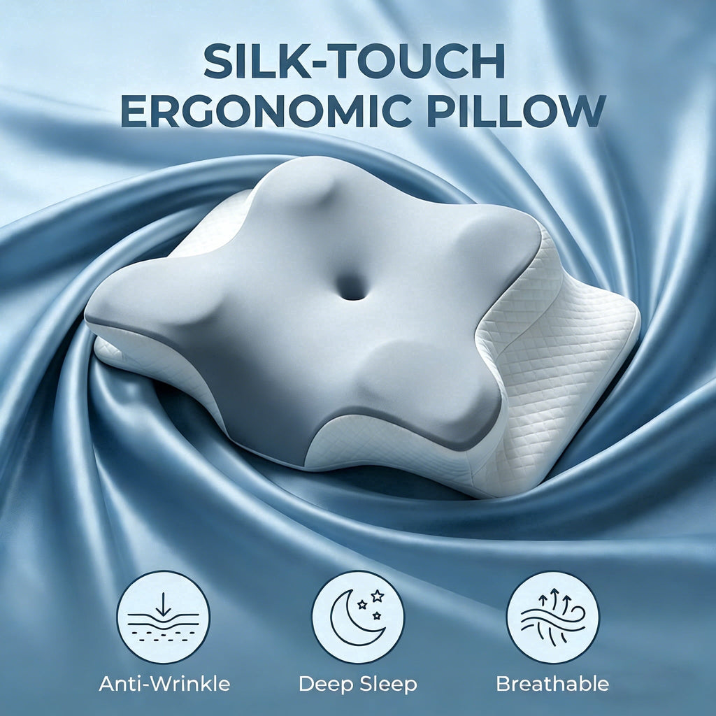 Decorative Plump Memory Foam Contour Pillows - Neck Pain Relief, Orthopedic Cervical, Breathable Washable Cover - Hotel Quality Plush Sleeping Pillows - Default Title