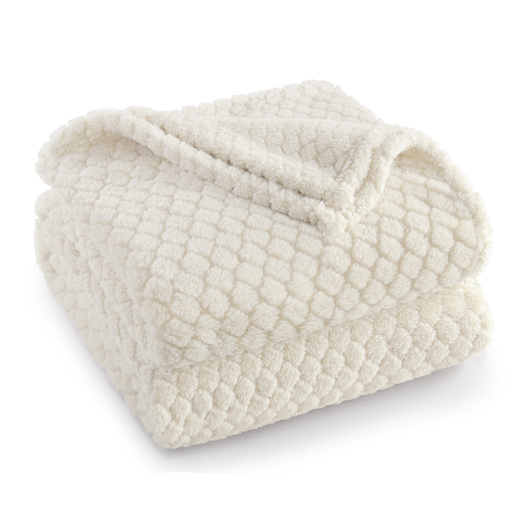 Super Soft Flannel Fleece Throw Blanket for Couch, Super Soft Jacquard Bed Blanket, Lightweight Fuzzy Warm for All Seasons, 50x60 Inches... - Super Soft Reversible Sherpa Flannel Blanket - Default Title