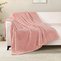 Super Soft Flannel Soft Fleece Throw Blanket for Couch, Super Soft Velvet Plush Bed Blanket, 50x60 Inches, Pink - Lightweight Plush Warm Blanket for All Seasons - Default Title