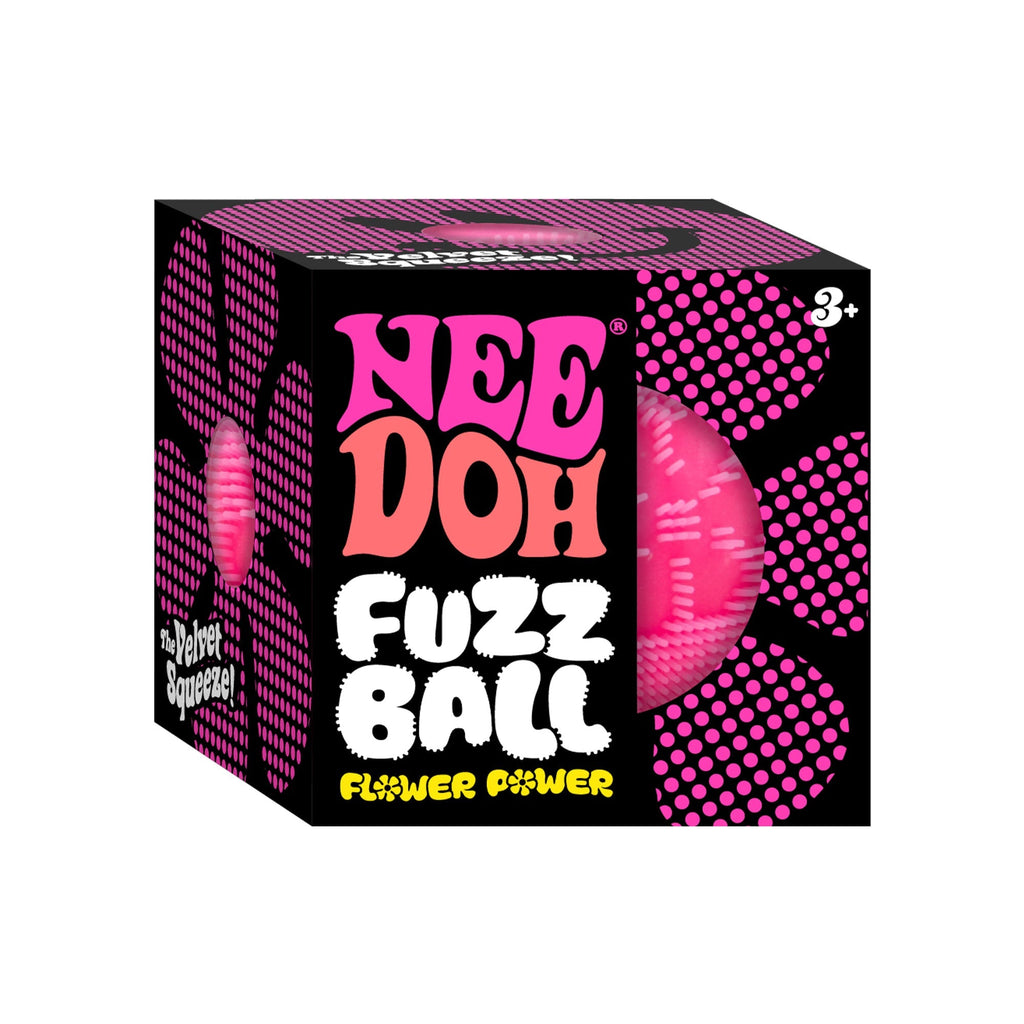 Textured Sensory NeeDoh Fuzz Ball Flower Power | Signature Elm Point - Fuzzy Flocked Textured Sensory Fidget Ball Detail