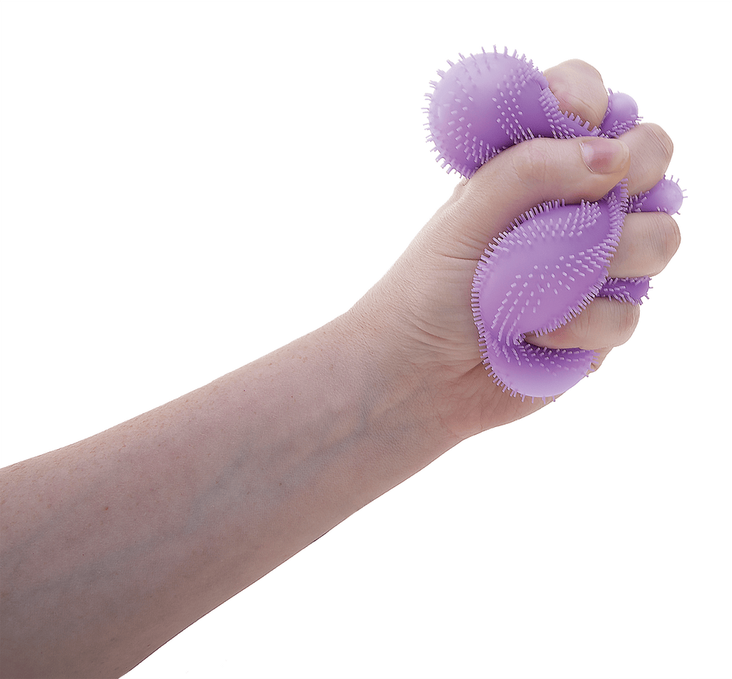 Textured Sensory NeeDoh Fuzz Ball Flower Power | Signature Elm Point - Fuzzy Flocked Textured Sensory Fidget Ball - Surprise Me! (Random Color)