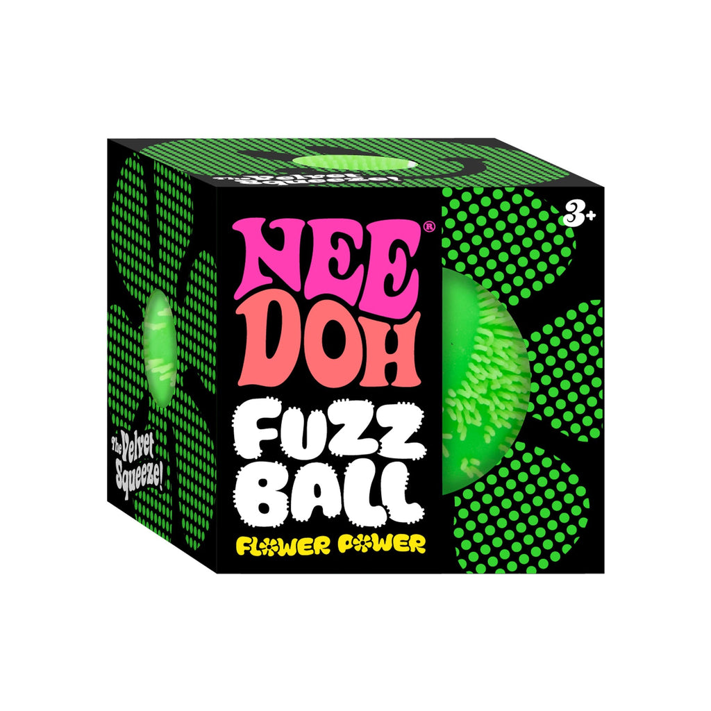 Textured Sensory NeeDoh Fuzz Ball Flower Power | Signature Elm Point - Fuzzy Flocked Textured Sensory Fidget Ball Detail