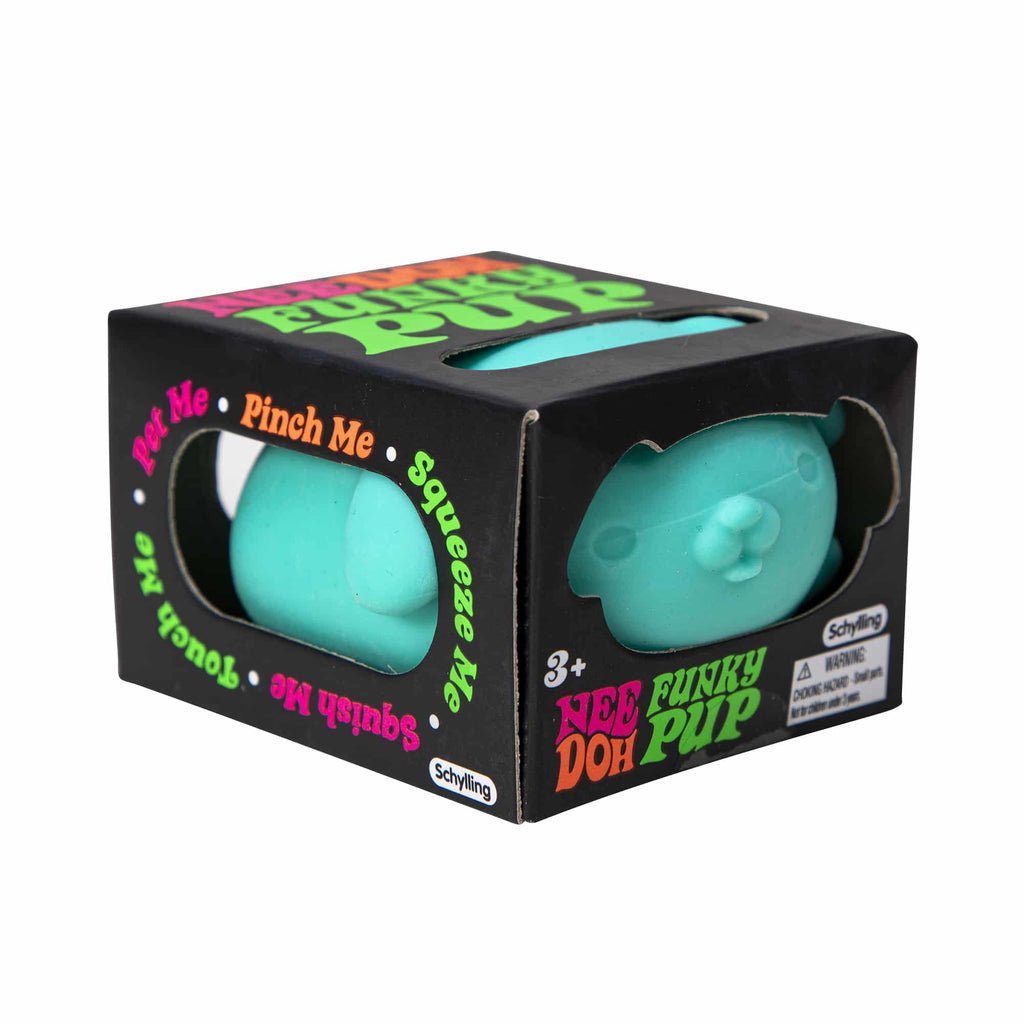 Cute Collectible NeeDoh Funky Pup | Collection Canyon Shore - Collectible Shaggy Monster Squishable Toy Detail