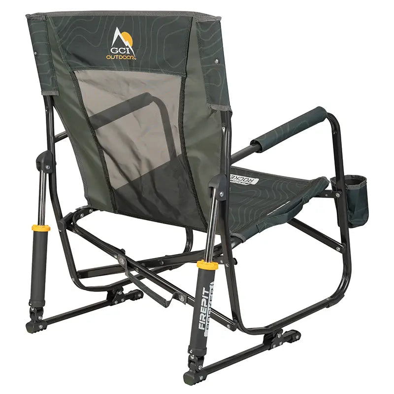 Heavy-Duty Freestyle FirePit Rocker - Choice 737 - Patented Spring-Action Rocking Chair for Camping Detail