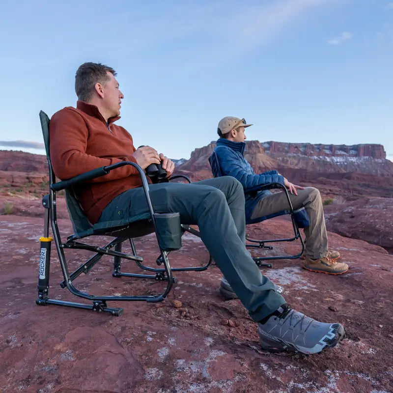 Heavy-Duty Freestyle FirePit Rocker - Choice 737 - Patented Spring-Action Rocking Chair for Camping Detail